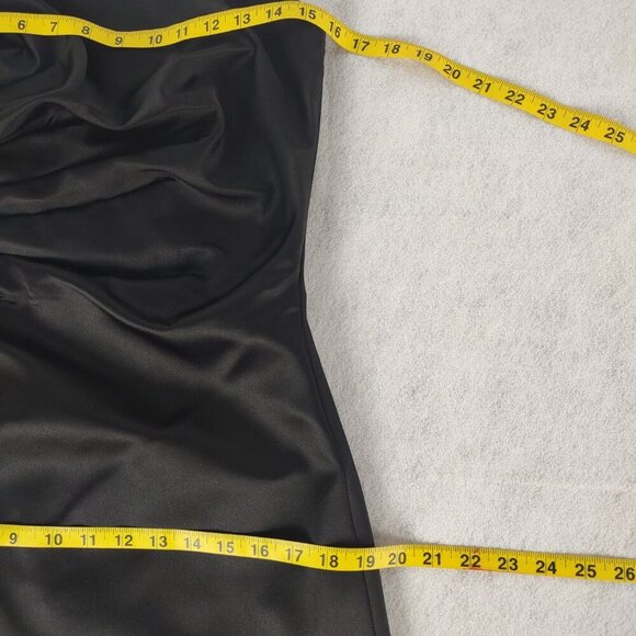 A.B.S By Allen Schwartz Full Length Strapless Black Evening Gown Size 8 - Picture 8 of 12